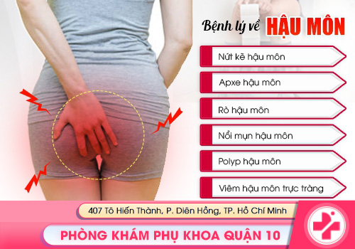 Phòng Khám Phụ Khoa Quận 10 chuyên trị các bệnh Hậu môn - Trực tràng